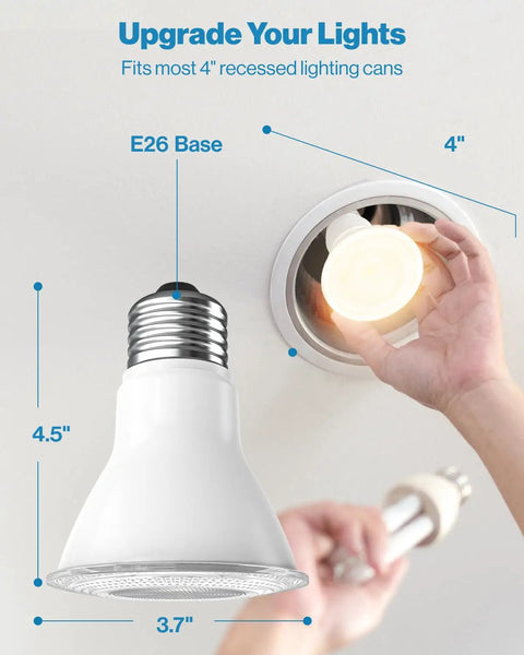 Installation of PAR30 LED Flood Bulb For Outdoor Lighting Dimmable 11W 75W Equivalent 850 Lumens 3000K Warm White E26 Base