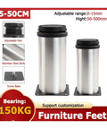 Adjustable Stainless Steel Furniture Feet Legs 50mm To 500mm Non Slip Sliding Couch And Cabinet Feet Durable Quiet Stable