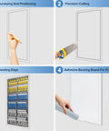 Step-by-step guide for installing Built Tough 14 By 29 Inch White Polystyrene Drywall Access Panel for ceilings.