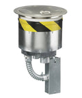 Heavy Duty Recessed Fire Rated Poke Through Box Packing Four 20 Amp Outlets And Nickel Emt Knockouts with dual EMT ports.