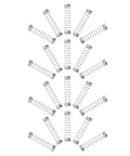 Forty Piece Stainless Steel Ballpoint Pen Compression Spring Kit For Heavy Duty Writing Tools Upgrade And Quick Easy Parts Replacement Set, 40 springs