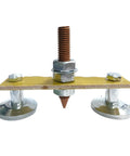 Heavy Duty Double Magnet Head Ground Clamp With N35 Neodymium Base For Fast Welding Setup On Flat Curved Metal Tables Or Poles Without Slippage Ever, close-up view.