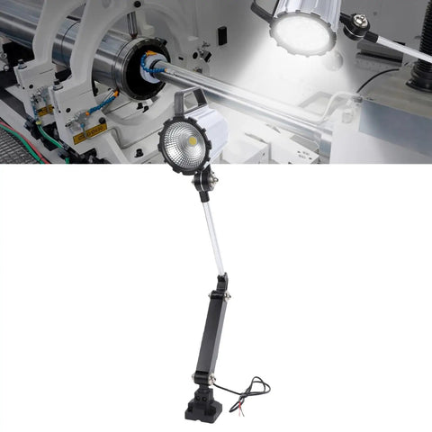24W LED Machine Work Light With 360 Degree Adjustable Head, Rugged Aluminum Alloy Body, illuminating CNC lathe