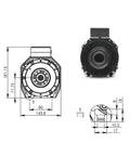 Badass 9.0 Kw Automatic Tool Change Spindle With Iso 30 Taper Dual Voltage 220v Or 380v Air Cooled dimensions and features.