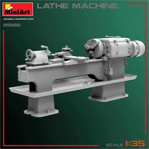 One Thirty Five Scale Lathe Machine Model Kit For Collectors Unpainted And Highly Detailed Build Ready Dope Hands On Hobby Tooling