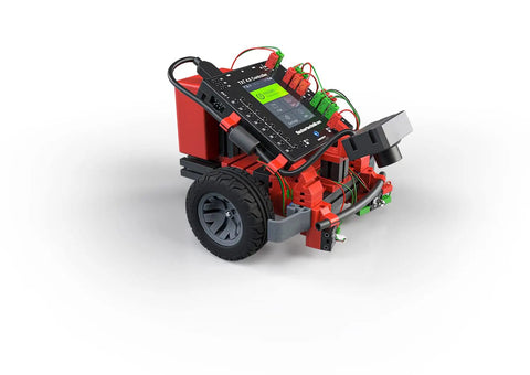 Robotics TXT 4.0 Base Set Robot Kit For STEM Builders, Programmable, Durable Black Design, Hands On Coding And Control, Great For Learning Core Robotics And Engineering. two-wheel robot kit with black controller