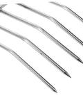 Close-up of Bean Sprout Garden Tool Stainless Steel Scoop Fork Trowel Hand Shovel For Digging And Transplanting tines.