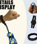 Glove Leash With Metal Button Safety Strap For Ski Gloves And Winter Wear Anti Lost Wrist Leash Made From Parachute Nylon Rope details