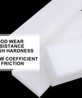 Ultra High Molecular Weight Polyethylene Tapping Block 3 By 6 By 2 Inch showing wear resistance and low friction properties