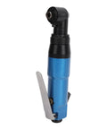Tough As Nails Right Angle Pneumatic Grinder Spins At 9000Rpm With Solid Alloy Steel Construction For Glass And Ceramic Work Lightweight Air Powered Polisher Built Smooth For Fast Job Site Grinds, blue body with swivel head.