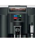 Next Level 5th Gen Automatic Smart Coffee Machine Bundle Featuring Piano Black Finish with control panel and bean container.