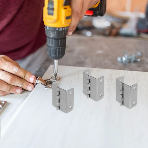 Installation of Stainless Steel Folding Butt Cabinet Hinges With Silent Operation And Adjustable Functionality 4 Pack 180 Degree Swing