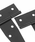 Heavy Duty Outdoor Gate Hinges T Strap Tee Hinge Set For Wooden Fences And Gates With Rust Resistant Finish Built To Last And Easy Mount Hardware For Multiple Gates, black metal hinges