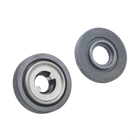 Heavy Duty Angle Grinder Flange Set With Beast Mode Inner Outer Clamps that locks cutting discs, showcasing metal flange plates.