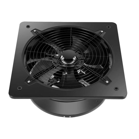 Explosion Proof Exhaust Fan 16-Inch, 300W Copper Motor, 4700 CFM Industrial Axial Flow Blower, top view of black ventilator