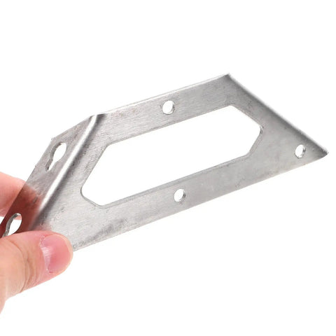 Beefy Heavy Duty Corner Brackets For Furniture And Shelves Stainless Steel 4 Pack Non Deformation And Impact Resistant in hand