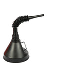 Black flex spout funnel from the 10 Piece Funnel Set For Garage And Shop With All The Gear You Need For Oil Fuel And Other Automotive Fluids Perfect For Quick Transfers And Maintenance Tasks