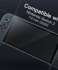 Nintendo Switch 2 2025 Screen Protector 9H Tempered Glass No Fuss Easy Install Tool Ultra Clear HD Clarity Anti Scratch Shield