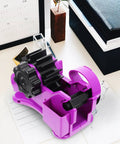 Heavy Duty Semi Automatic Packing Tape Dispenser Smooth Operator Design With Nifty Dual Cutting Station on a desk.