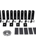 Beefy 4 Panel Side By Side Roof Mount Kit For Shingle Or Metal Roof With Hardware Heavy Duty Aluminum Rails And Clamps