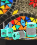Stained Glass Grinder Bits Brass Core Diamond Head Set for Glass Art Projects, Includes 1 1/8 Inch, 1/4 Inch, and 3/4 Inch Bits
