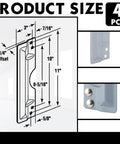 Heavy Duty Iron Latch Guard Plate Covers Tough As Nails Extra Long 11 Inch Steel Strike Plate dimensions and specifications.
