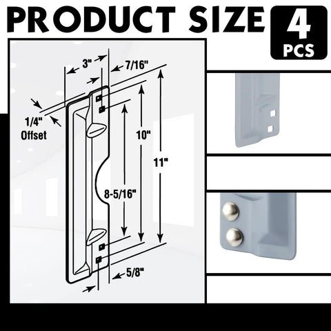 Heavy Duty Iron Latch Guard Plate Covers Tough As Nails Extra Long 11 Inch Steel Strike Plate dimensions and specifications.