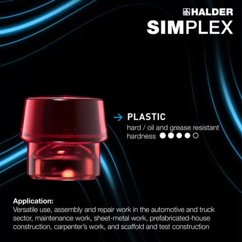 Plastic insert for Beefy Soft-Faced Mallet With Dual Inserts Rubber Medium Hard Odorless Low-Wear And Oil-Resistant Plastic Hard Cast Iron Housing