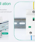 DIN Rail Mount Modular Power Socket Single AC Outlet With Built In Protective Outlet For Distribution Panel US 110 250V 15A Heavy Duty Nylon Casing Flame Retardant And Heat Resistant Built To Last installed on panel