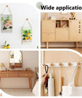 8 Piece Flower Wood Cabinet Knobs Set In Burlywood Two Sizes Cute Floral Drawer Pulls For Dressers And Furniture Hardware