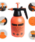 Hand Held Garden Sprayer 0.5 Gallon 68 Oz With Adjustable Brass Nozzle For Lawn Care, Pet Bathing, Car Wash And Home Cleaning