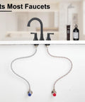 24-Inch Faucet Supply Lines With 3/8 Inch Compression To M10 Male Connector Braided Stainless Steel Hose on sink installation