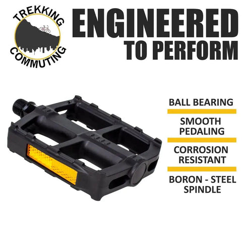 Two Set 9/16 Inch Bike Pedals Non Slip Lightweight Durable For Most Adult Bikes And MTBs Ready For City Cruising And Mountain Trails