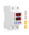 Adjustable Miniature Circuit Breaker With Time Delay And Auto Reset No Nonsense Safety, 110/230V Two Pole, LCD display, screws