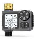 Water Timer For Garden Hose With Brass Inlet And One Outlet Sprinkler Timer Auto Manual Rain Delay Mode Large LCD Display No Fuss Setup