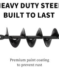 Heavy Duty Garden Auger Drill Bit 14.6 Inch Long No Fuss Tool For Quick Planting Bulbs Flowers And Bedding Plants Fits Three Eighths Inch Hex Drive