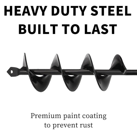 Heavy Duty Garden Auger Drill Bit 14.6 Inch Long No Fuss Tool For Quick Planting Bulbs Flowers And Bedding Plants Fits Three Eighths Inch Hex Drive