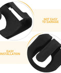 Close-up of 30-Piece Gas Lift Retaining Clips For Chair Cylinders M8, black steel, easy installation, anti loosening features shown.
