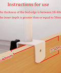 Clip On Bed Rails For Seniors And Pregnant Women, Bedside Fall Prevention Grab Bar installation guide on bed edge