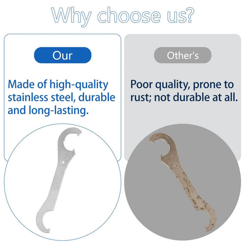 Comparison of Double Ended Bicycle Bottom Bracket Lockring Wrench And Removal Tool For Cup And Cone Systems in stainless steel vs rusted material