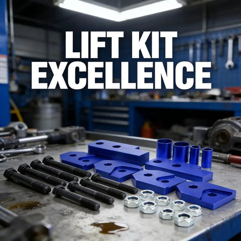 2 Inch ATV Lift Kit For 450 660 700 With Blue Aluminum And Steel Construction CNC Machined Aircraft Grade Strength