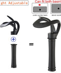 Matte Black Vessel Faucet With Ultra Wide Waterfall Spout High Flow Single Handle One Hole Deck Mount Lavatory Brass Faucet