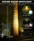Solar Powered Outdoor Spot Lights 600LM Four Pack, Waterproof 18 Led Landscape Lighting With Auto On Off, Warm White