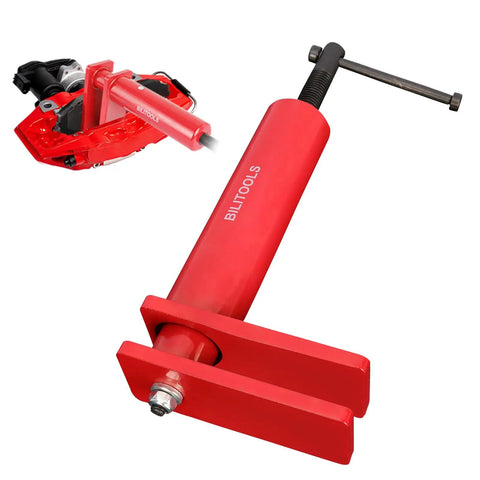 Universal Workhorse Brake Caliper Compression Tool With Piston Spreader For 1, 2, 4, And 6 Piston Disc Brakes in red