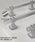 Close-up of Ten Pack Brushed Nickel Cabinet Pulls Center To Center 128mm 7.5 Inch Overall Length 192mm, featuring drawing process.