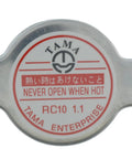 Heavy Duty 16 Psi Coolant Reservoir Radiator Cap Straight Up Oe Replacement For Honda Hyundai Kia Nissan smooth steel cap with warning label