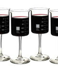 Beaker Style Wine Glasses Four Pack Lab Themed Stemware Hand Blown Clear Glass Graduated To 200 Ml But Holds A 300 Ml Pour