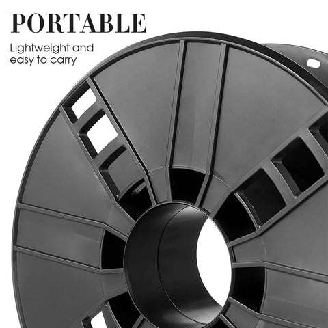 Close-up of heavy-duty extension cord reel with pro-grade industrial plastic build, showing tangle-free winding for storage.