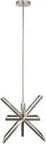 Aquarius 1 Light Modern Geometric Pendant In Brush Nickel Finish With Adjustable Rods Up To 80 Inches Not Dimmable Requires E26 Bulb