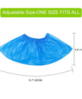 Disposable Shoe Covers For Indoor Use Pack Of 200 With 100 Pairs, Waterproof CPE Booties, One Size Fits All dimensions
